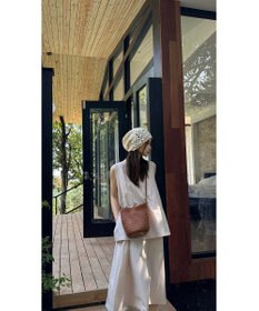 style code 大人の夏を軽やかにする 牛革 メッシュ バケットショルダー