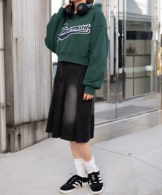 WEGO スタジアムロゴショートプルパーカー