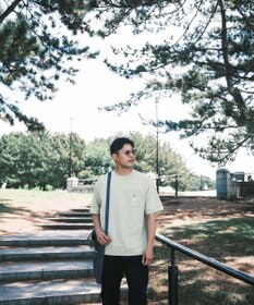 SHARE PARK MENS 【UVカット・吸水速乾・ストレッチ・軽量 】ポケットロゴTシャツ（L・XLサイズ）