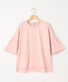 組曲 S 【汗ジミ防止・撥水】GIZAプレーティング天竺 袖フレア Tシャツ