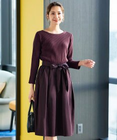 Tiaclasse L 【洗える】タフタスカートドッキングワンピース