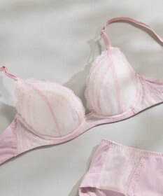 une nana cool リニューアル【綿混】ビタードットコットン 3/4カップブラ