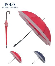 MOONBAT 【WEB限定】POLO RALPH LAUREN（ポロ ラルフローレン）長傘 ワンポイントポロポニー×裾ボーダー 8本骨