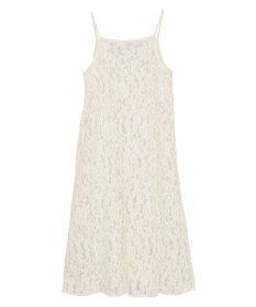 earth music&ecology 起毛レースレイヤードキャミワンピース