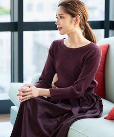 Tiaclasse 【洗える】タフタスカートドッキングワンピース