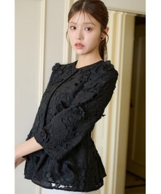 TOCCA 【鈴木ゆうかさん着用】FLOATING FLOWER ブラウス ブラック系