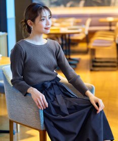 Tiaclasse 【洗える】タフタスカートドッキングワンピース