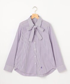 組曲 S 【加藤ローサさん着用】コットンタッチシャーティングボウタイ付き シャツ