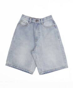 WEGO 【SMサイズ展開】ヴィンテージウォッシュデニムハーフパンツ