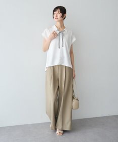 YECCA VECCA 2wayストライプリボンブラウス