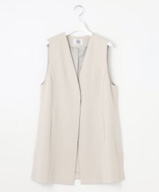 J.PRESS LADIES 【セットアップ対応・洗える】セラテリーダブルクロス ジレ