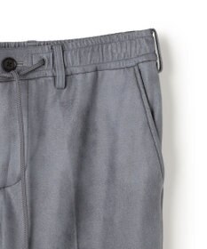 JOSEPH HOMME 新素材【ストレッチ/光沢感】レザーライクジャージードロスト付きテーパードパンツ / PEGG CONVERTIBLE