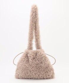 ANY 2WAYファーワンショルダーバッグ ベージュ