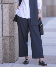 J.PRESS LADIES 【セットアップ対応・洗える・UVケア・速乾】 OXIJEWELストレッチ セミワイド パンツ