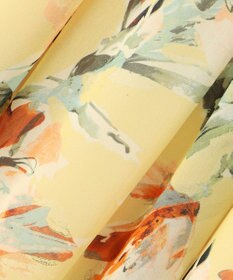 自由区 S 【ウエストゴム・洗える】ペイントフラワープリント スカート