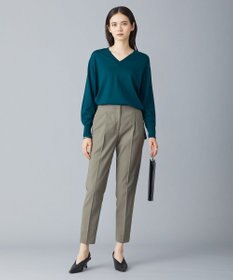 ICB 【新色追加・洗える】 ウールマットウース テーパードパンツ