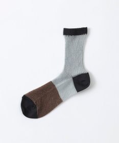 TRICOTE シアーバイカラーリブソックス