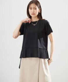 組曲 L クールプレーティング天竺プリーツ カットソー