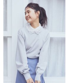 earth music&ecology 襟付きニットプルオーバー