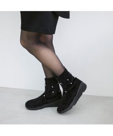 MODE ET JACOMO <carino>ビジュー付きニットブーツ