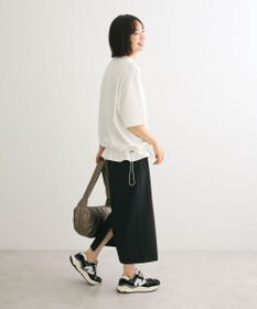 Green Parks 裾ドロスト５分袖ドッキングチュニック