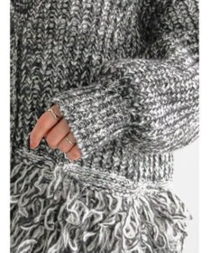 Te chichi ループ編みVネックミドルカーディガン