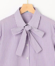 組曲 S 【加藤ローサさん着用】コットンタッチシャーティングボウタイ付き シャツ