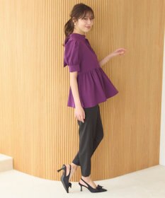 Feroux 【洗える】マリンテーパードパンツ