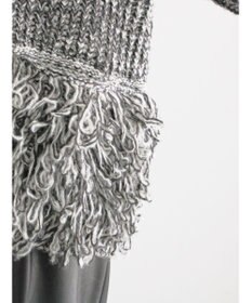 Te chichi ループ編みVネックミドルカーディガン