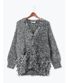 Te chichi ループ編みVネックミドルカーディガン