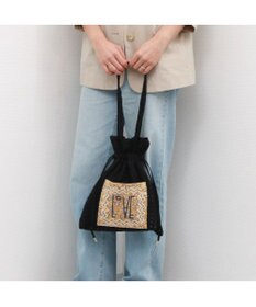 UNBILLION カシュカシュ cachecache / アソート生地LOVE巾着バッグ