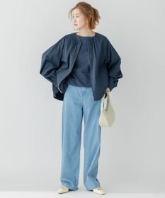 WEB限定/洗える】23区DENIM ライトダンガリー ワイドパンツ / 23区