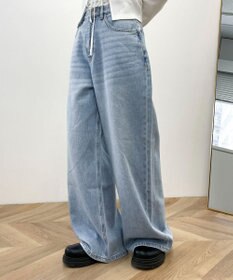 WEGO サマーデニムルーズワイドパンツ