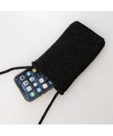 UNBILLION カシュカシュ cachecache / メタリックニットスマホショルダーバッグ