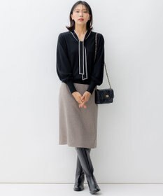 23区 【洗える】ウーステッドウール ボウタイ ニット