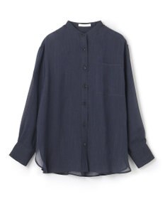 BEIGE， GENTIAN / スタンドカラーシャツ