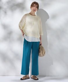 ANY 【洗濯機可/アンチピリング】アイレットメッシュニット