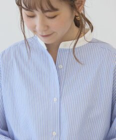 AMERICAN HOLIC イージーケアバンドカラーロングシャツ