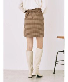 earth music&ecology チェックミニスカート