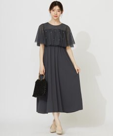 ANY SIS 【Lily Calin】ラッフルチュールフェイクパール ドレス