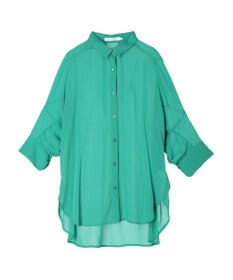 AMERICAN HOLIC 接触冷感５分袖変形ドルマンシアーシャツ