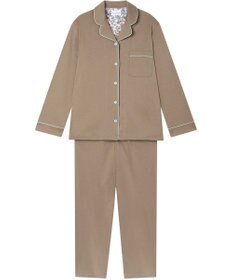 une nana cool 【綿100%】60/1 シルケットスムース 長袖開襟 MADE WITH LIBERTY FABRIC