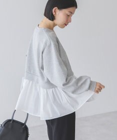 AMERICAN HOLIC 異素材ドッキングティアードポンチプルオーバ