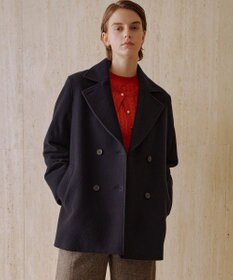 J.PRESS LADIES L 【WEB限定カラーあり】Jackal ソフトメルトン Pコート ネイビー系