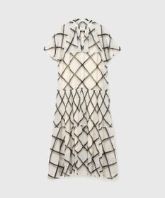 GRACE CONTINENTAL チェックプリントプリーツワンピース