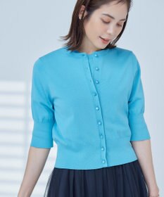 組曲 【洗える・6色展開】CANDYボタン 半袖カーディガン