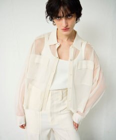 GRACE CONTINENTAL ニットシアーシャツ