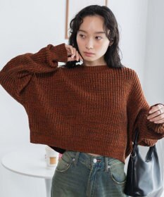 WEGO ミックスカーラーショートニット