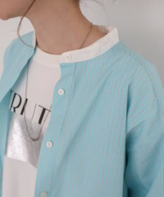 AMERICAN HOLIC イージーケアバンドカラーロングシャツ