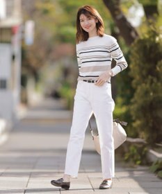 J.PRESS LADIES 【洗える】Rayon Stretch Border ニット